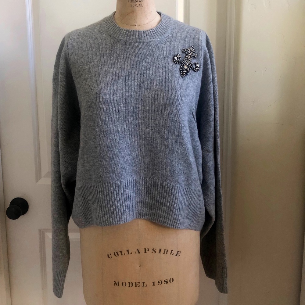 Kooples Cashmere Embellished Sweater